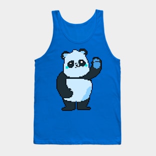 Panda Prowess: Pixel Art Design for Fashionable Attire Tank Top
